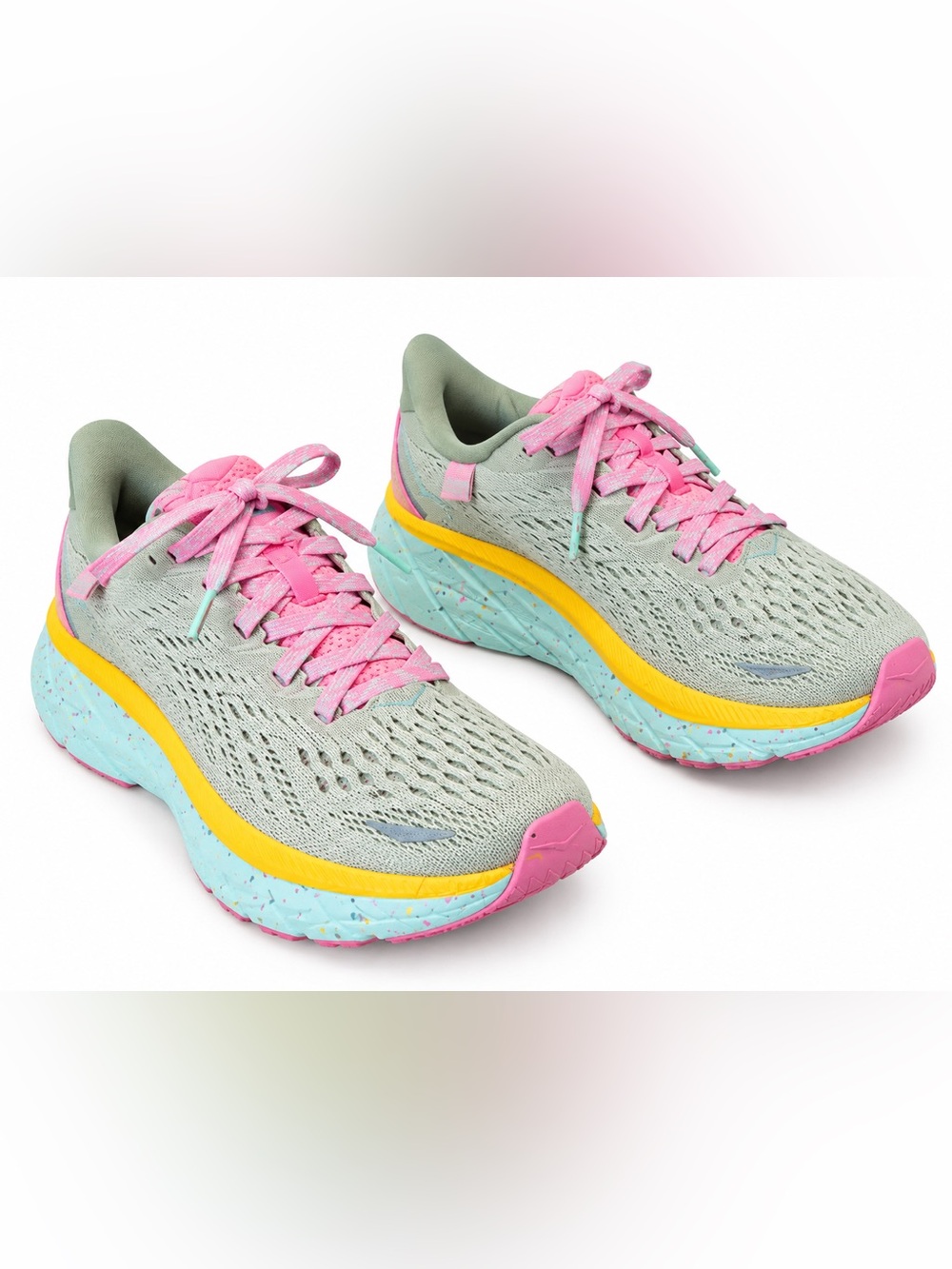 Hoka x FP Movement Clifton 8 Seaweed Green Tea Sneakers US Women Size 6,EU 37